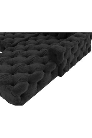 Canapé d'angle droit panoramique Venus Noir