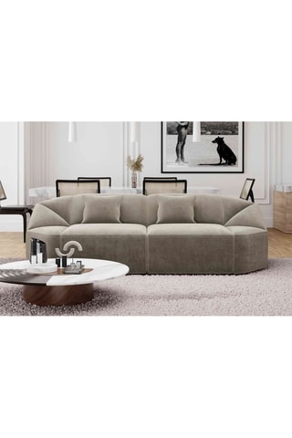 Canapé droit Laguna Beige foncé