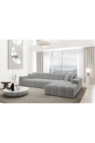 Canapé d'angle droit Cardano Gris clair