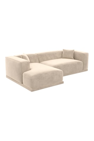 Canapé d'angle gauche Duno Crème