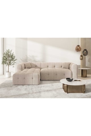 Canapé d'angle gauche Baloo Beige