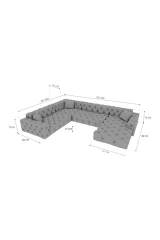 Canapé d'angle gauche panoramique Volt Crème