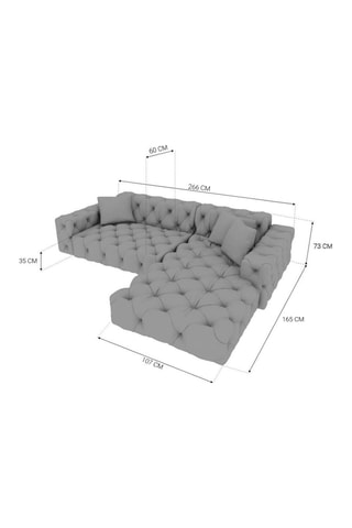 Canapé d'angle droit Volt - Crème