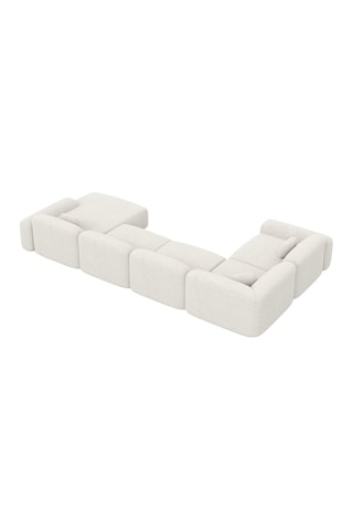 Canapé d'angle droit panoramique Labucca - Blanc