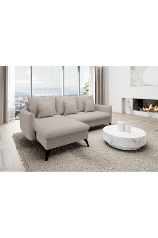 Canapé d'angle gauche Dumas - Beige