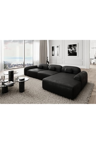 Canapé d'angle droit Labucca - Noir