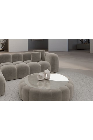 Table basse ronde Nuvola - Beige foncé