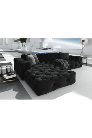 Canapé d'angle gauche Venus Noir