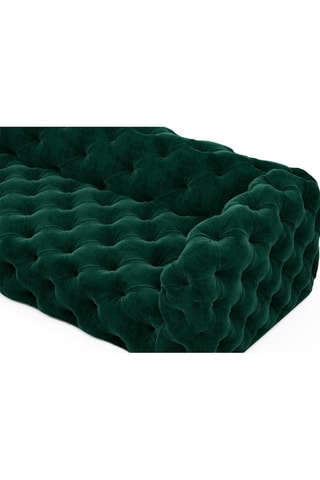 Canapé Honey - Vert - 3 places - Tissu velours