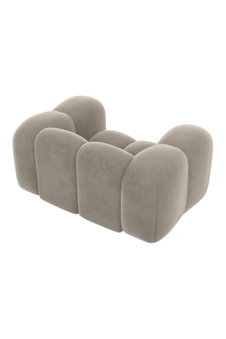 Fauteuil Nuvola - Beige foncé - Tissu toucher velours
