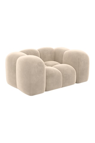 Fauteuil Nuvola - Crème - Tissu toucher velours