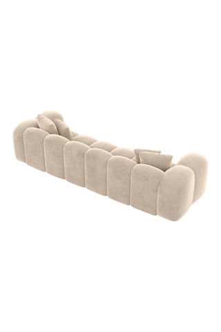 Canapé Nuvola - Crème - 4 places - Tissu toucher velours