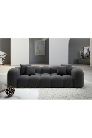 Canapé Nuvola - Anthracite - 3 places - Tissu structuré