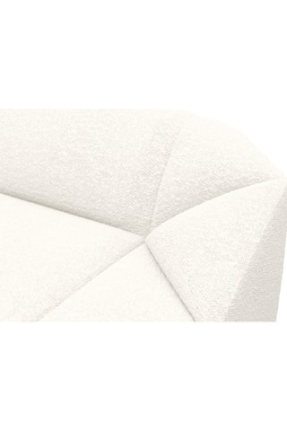 Canapé d'angle droit Laguna - Blanc - 5 places - Tissu bouclette