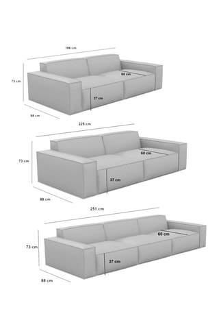 Canapé Lionel - Beige - 3 places - En cuir