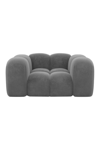 Fauteuil Nuvola - Gris foncé - Tissu toucher velours