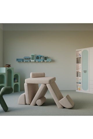 Canapé modulable Neala - Beige - 4 places - En polyester