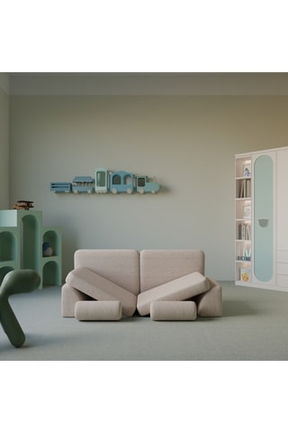 Canapé modulable Neala - Beige - 4 places - En polyester