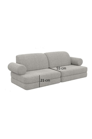 Canapé modulable Neala - Beige - 4 places - En polyester