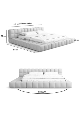 Lit-coffre avec sommier Naomi - Beige