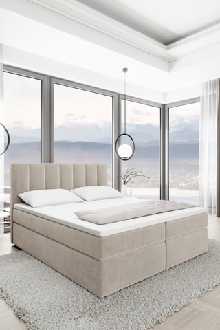 Lit-coffre avec sommier Avala - Beige