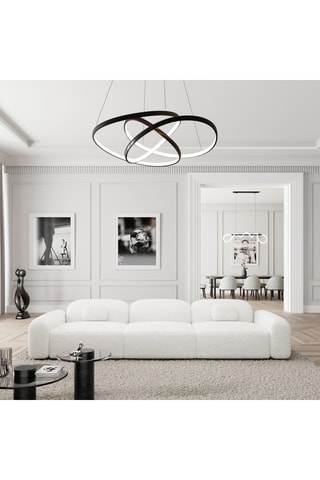 Canapé Labucca - Blanc - 4 places - En polyester