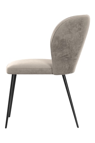 Chaise en velours Airline - Beige - 87 x 60 x 54 cm