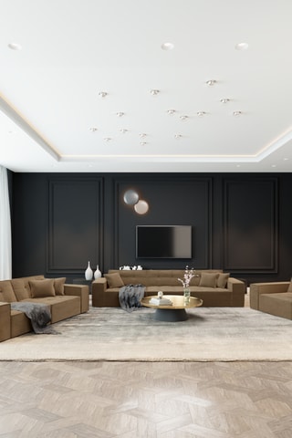 Canapé Atlantis - Marron - 2 places - En tissu velours