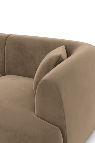 Canapé Ozura - Marron - 2 places - En tissu velours