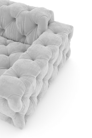 Canapé Volt - Gris clair - 2 places - En tissu velours