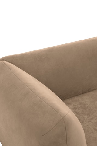 Canapé d'angle droit Leroy - Marron - 5 places - En tissu velours