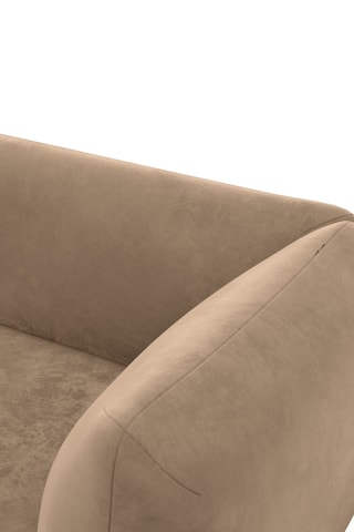 Canapé d'angle gauche Leroy - Marron - 5 places - En tissu velours