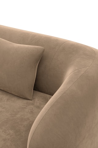 Canapé d'angle réversible Maitano - Marron - 6 places - En tissu velours