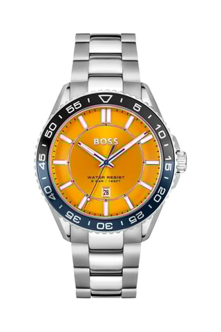 Orologio al quarzo in acciaio - Argentato e nero