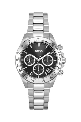 Orologio al quarzo in acciaio - Tachimetro - Argentato