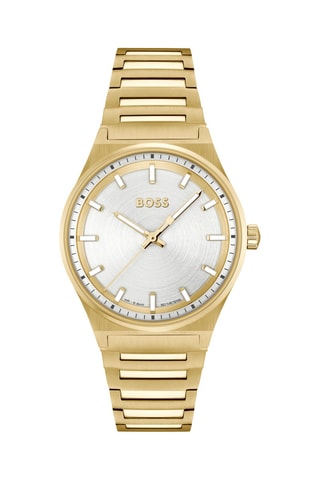 Orologio al quarzo in acciaio placcato Ion oro giallo - Dorato e argentato