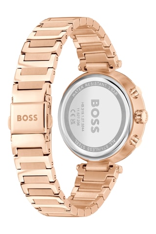 Orologio al quarzo in acciaio placcato oro rosa - Cronografo - Dorato rosa e argentato