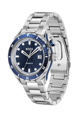 Orologio automatico in acciaio - Argentato e blu