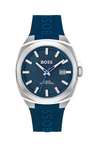 Orologio al quarzo in silicone - Blu e argentato