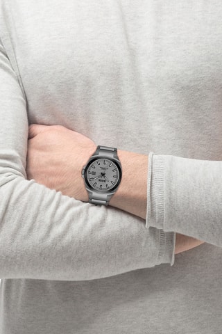 Orologio al quarzo in acciaio - Argentato