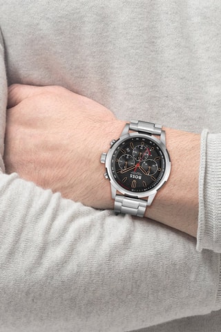 Orologio al quarzo in acciaio - Argentato