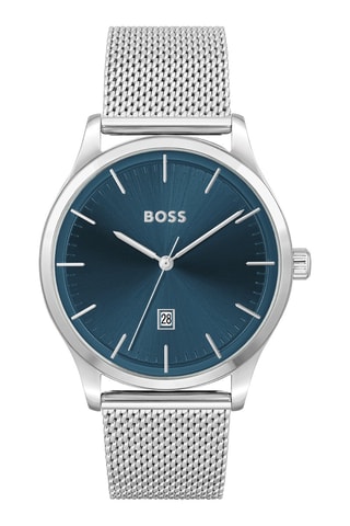 Orologio al quarzo in acciaio - Argentato e blu