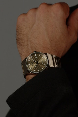 Orologio automatico placcato oro  - Beige