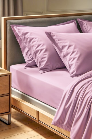 Drap-housse en coton renforcé 61 fils/cm² Tonne Rosse - Rose clair