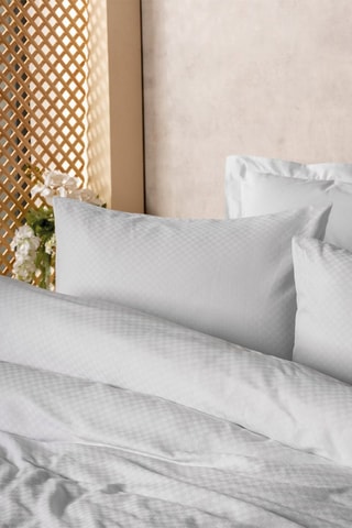 Parure de couette en coton 57 fils/cm² - Blanc