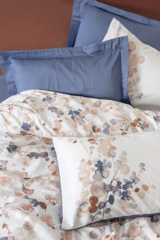 Parure de couette en satin de coton Nebulae - Indigo