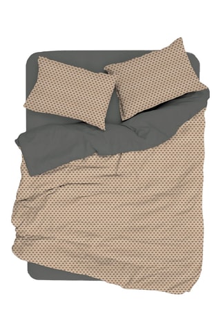 Parure de couette en coton 57 fils/cm² - Gris