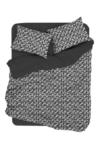 Parure de couette en coton 57 fils/cm² - Anthracite