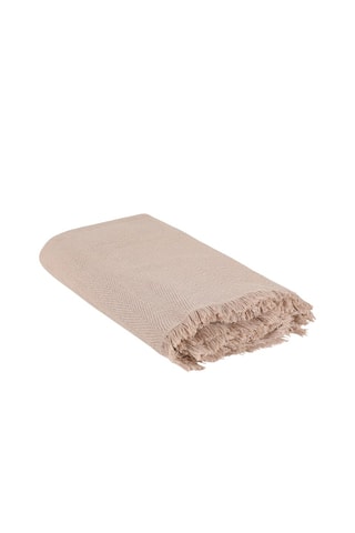 Jeté de canapé en coton recyclé - Beige - 170 x 205 cm