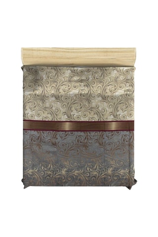 Couvre-lit en coton Hürrem - Beige et marron